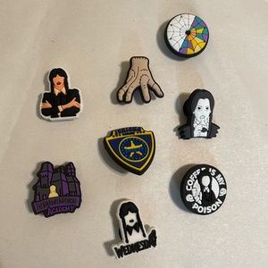 Wednesday Addams generic crocs charms